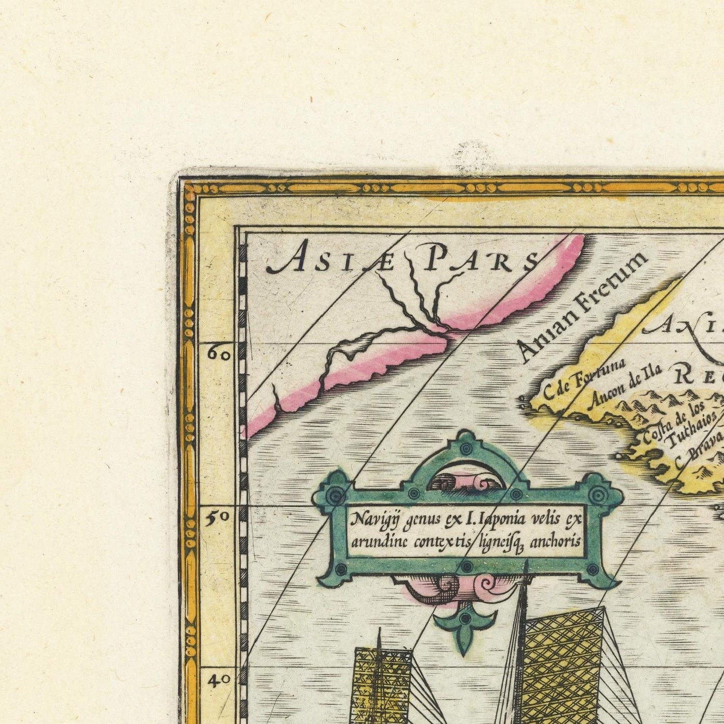 detail of the map from the top left corner