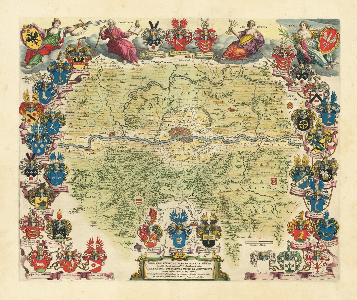 presentation of the map reproduction without a frame