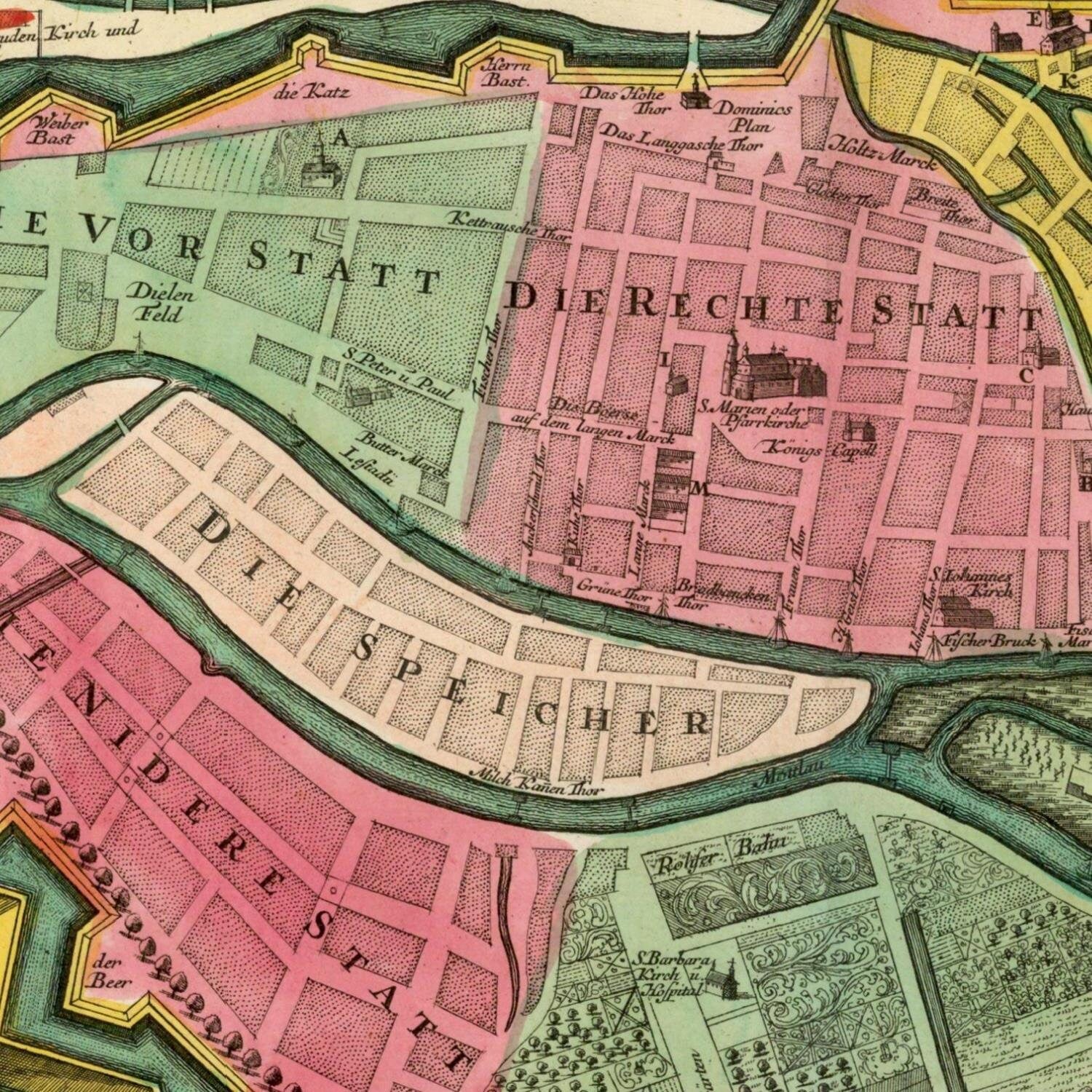 detail of the map from the centre left