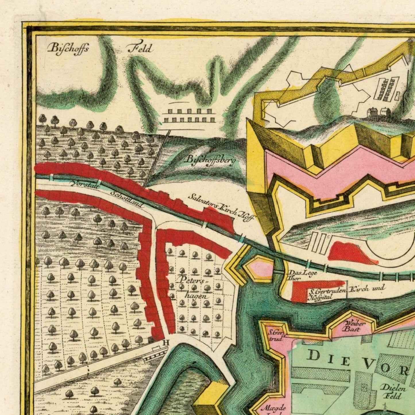 detail of the map from the top left corner