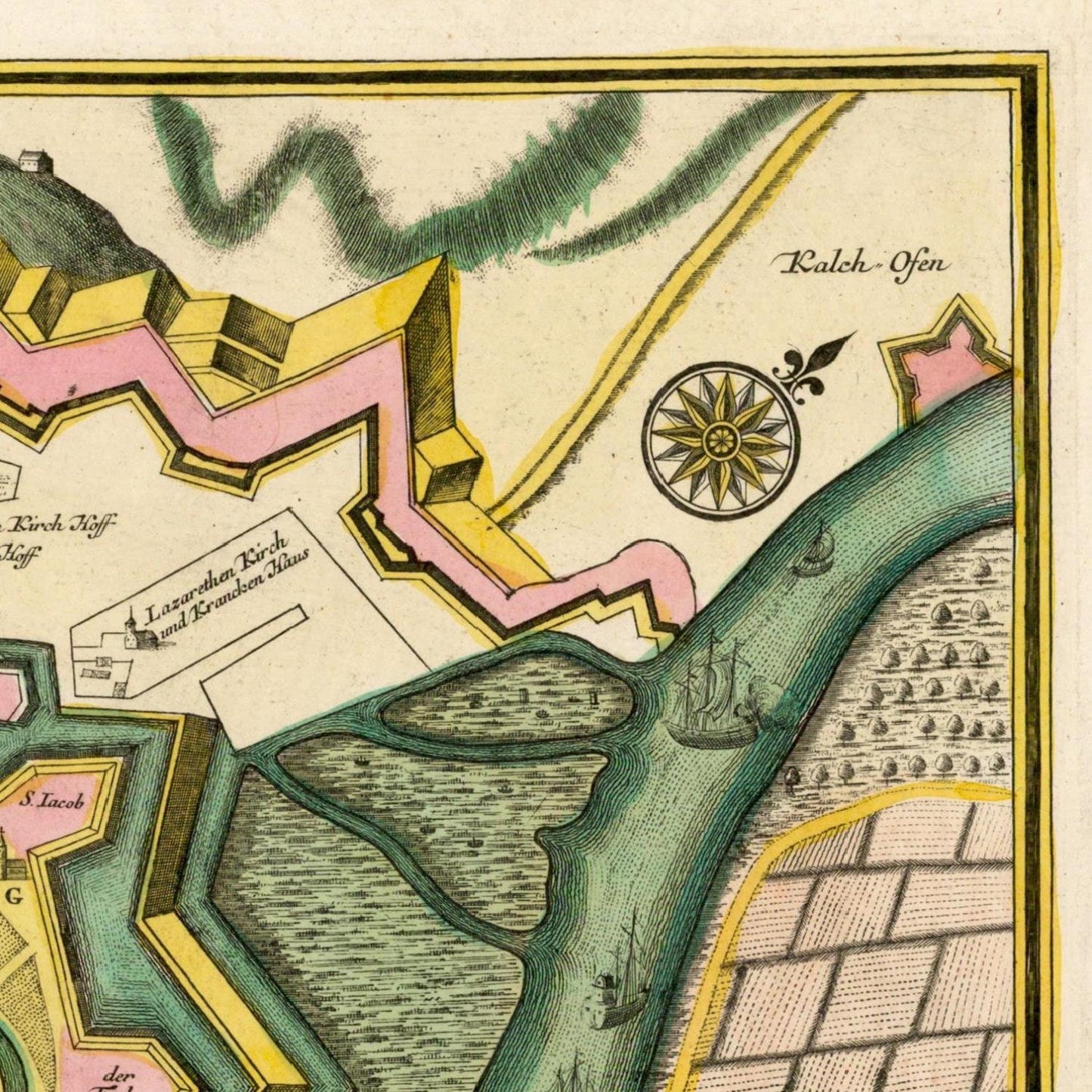 detail of the map from the top right corner