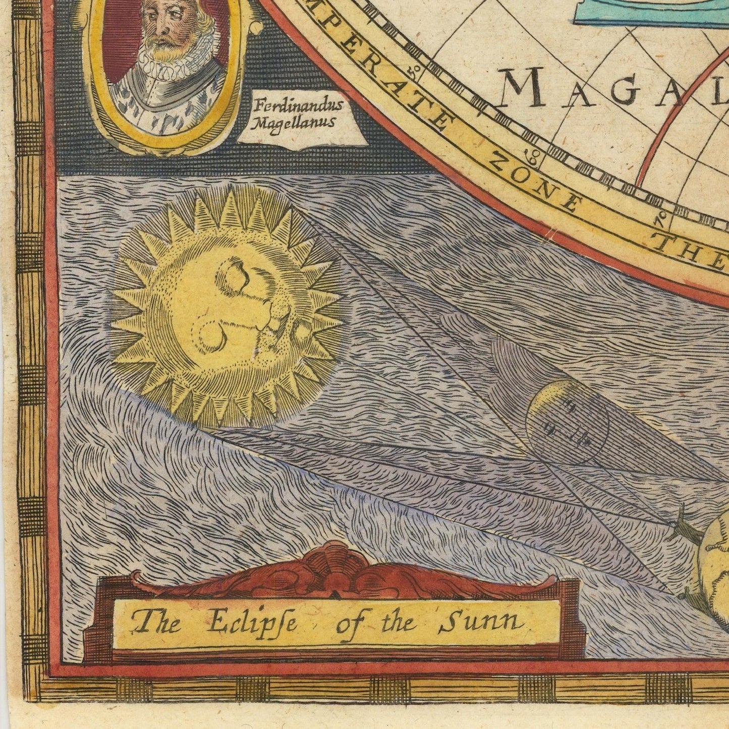 detail of the map from the bottom left corner