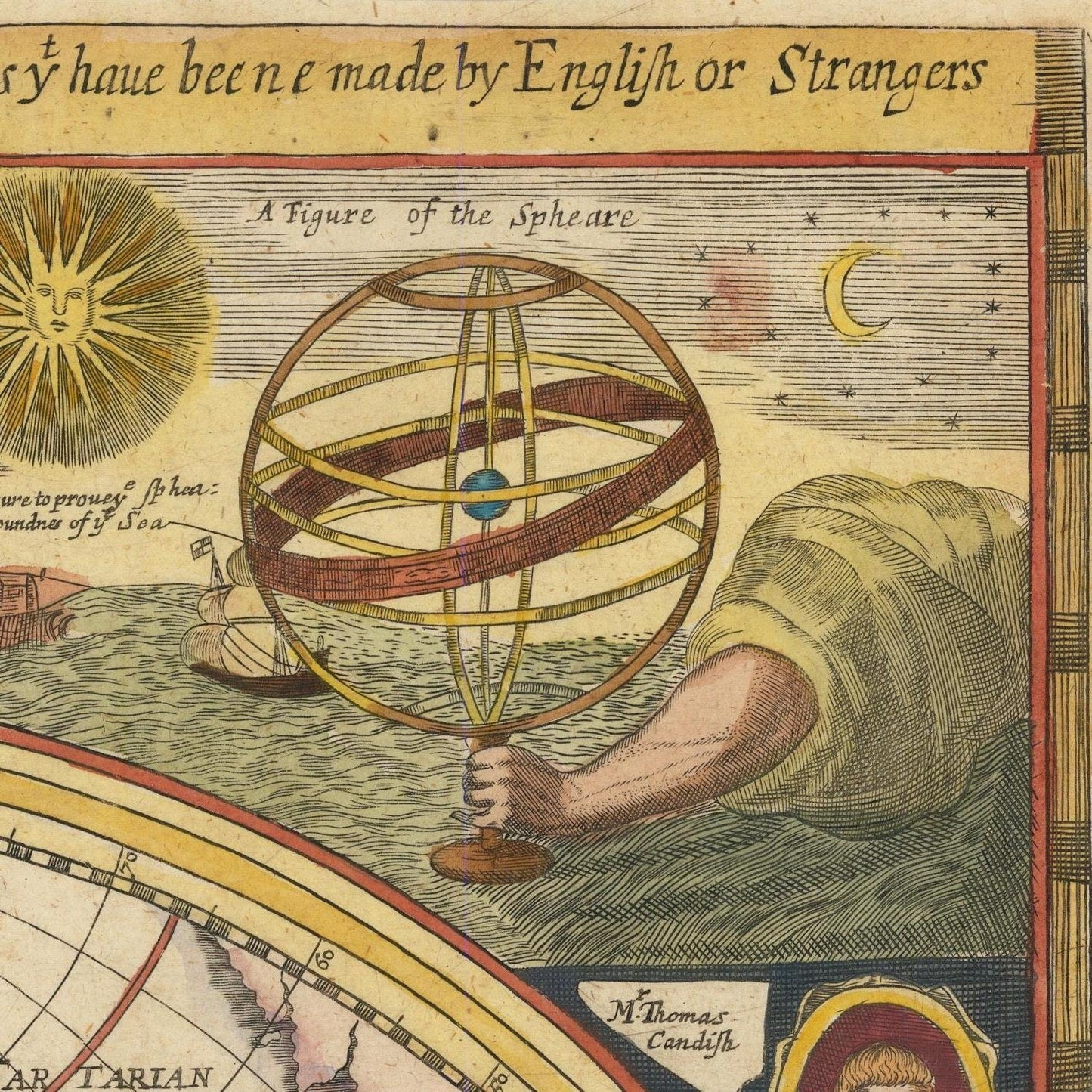 detail of the map from the top right corner