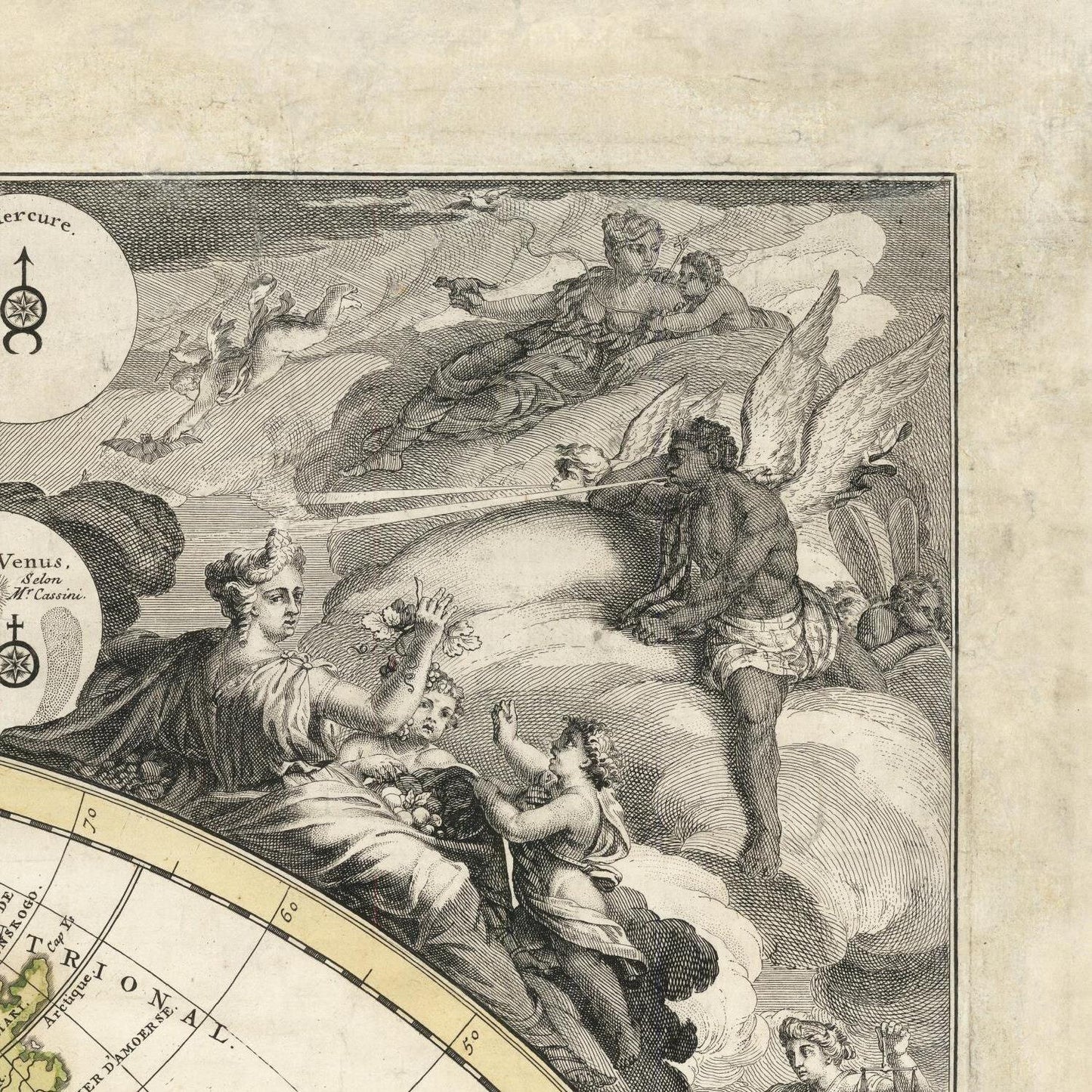 detail of the map from the top right corner