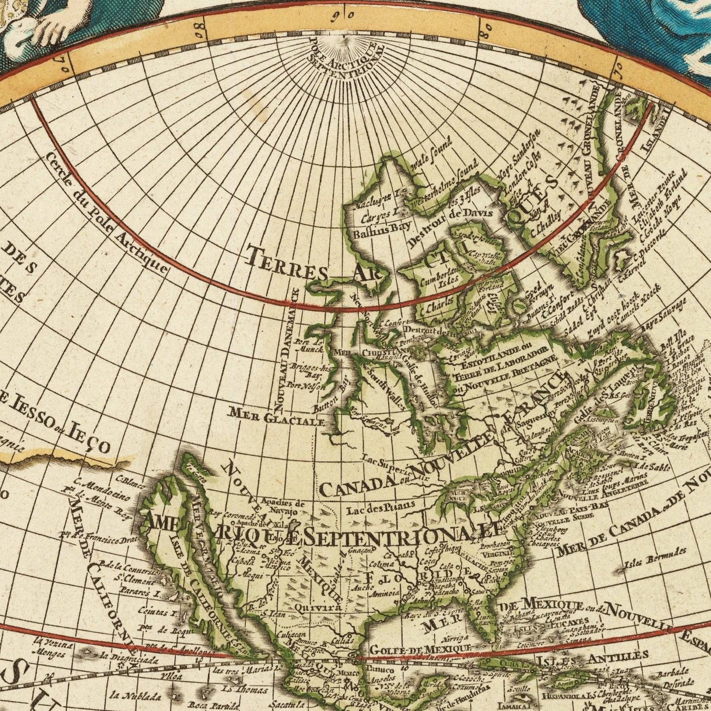 detail of the map from the centre left