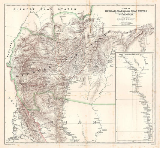 presentation of the map reproduction without a frame