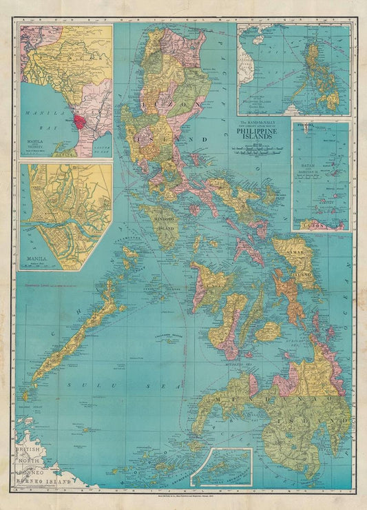 presentation of the map reproduction without a frame