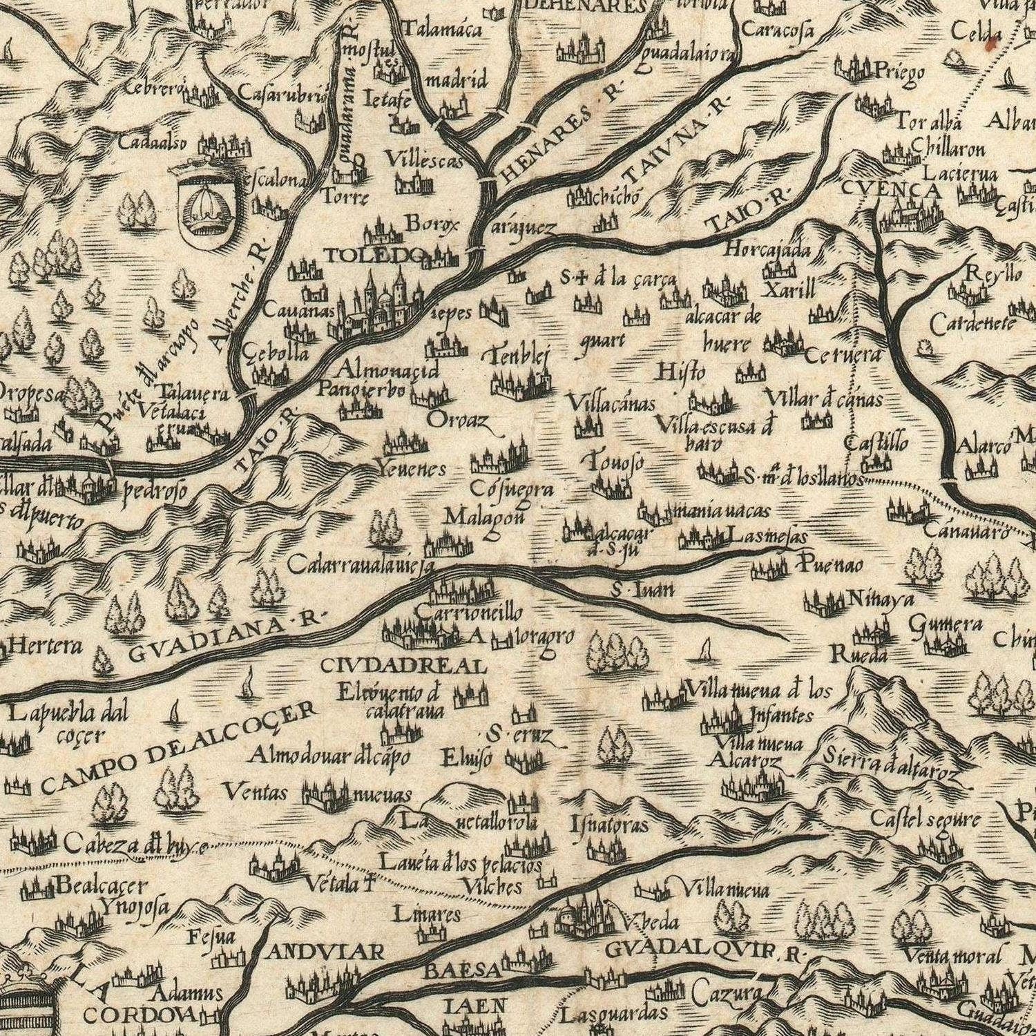 detail of the map from the centre 