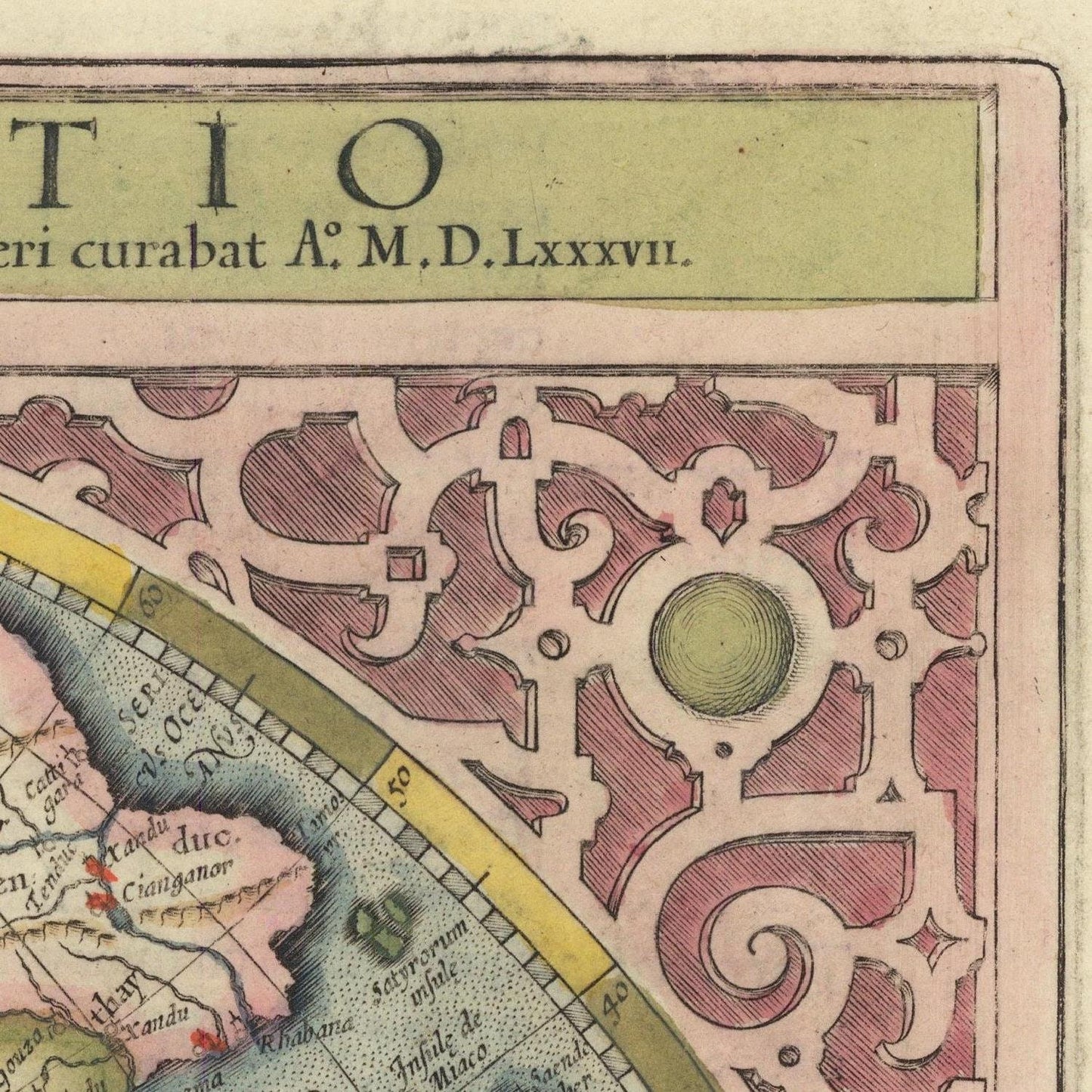 detail of the map from the top right corner