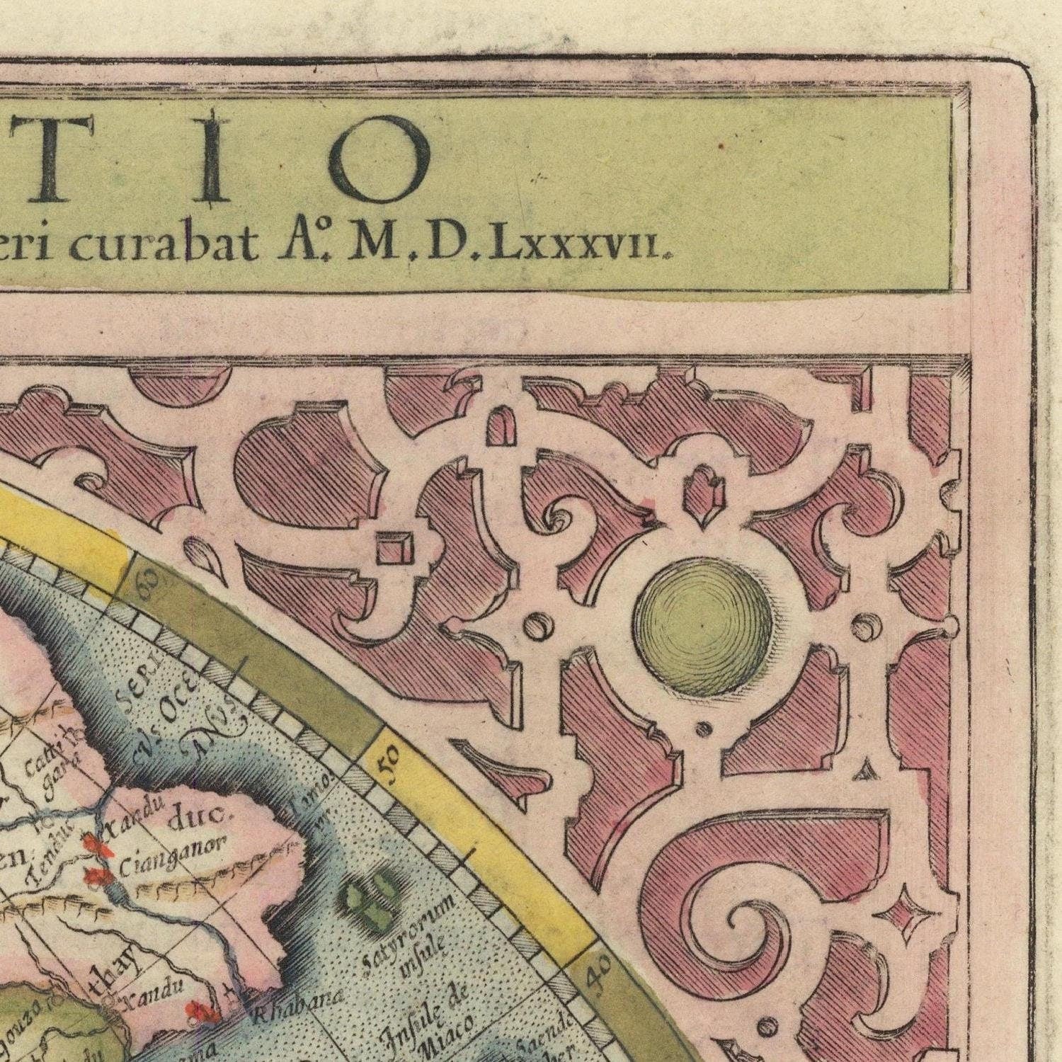 detail of the map from the top right corner