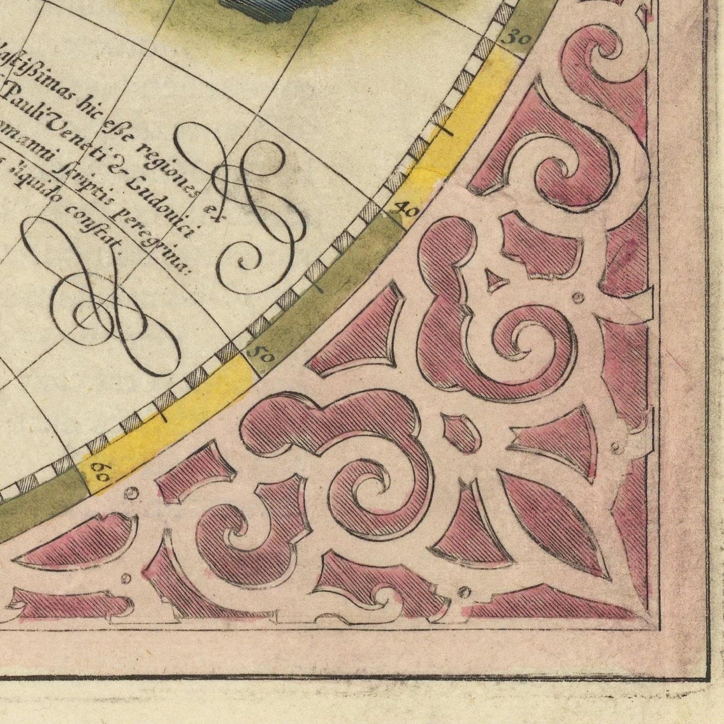 detail of the map from the bottom right corner