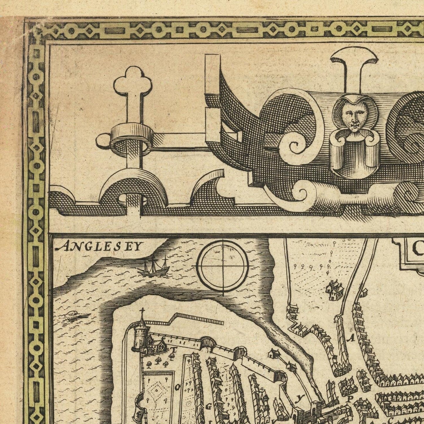 detail of the map from the top left corner