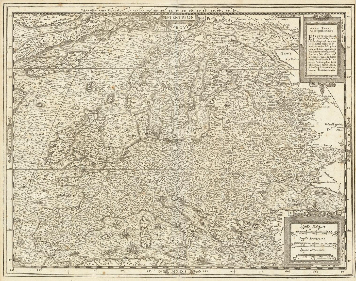 presentation of the map reproduction without a frame