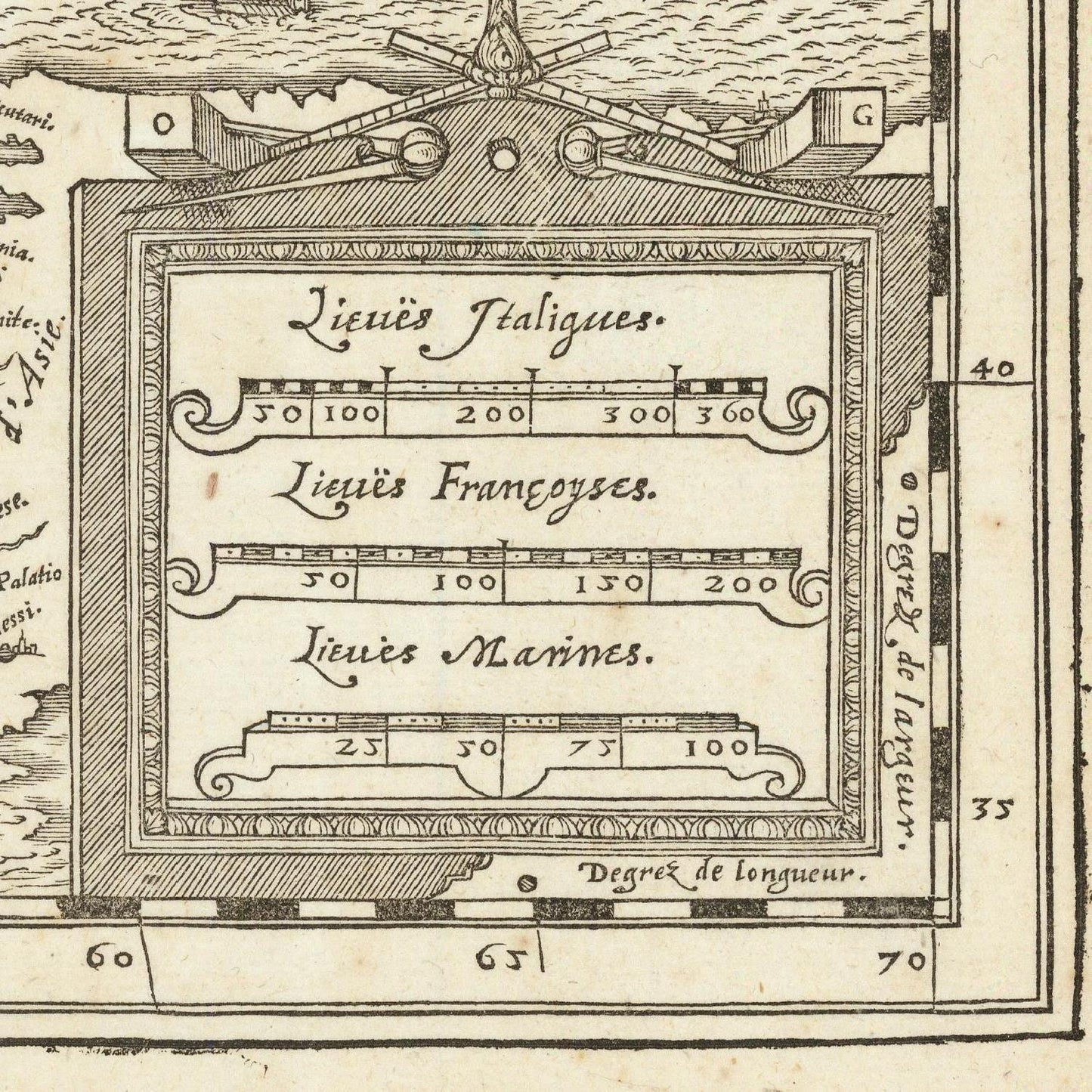 detail of the map from the bottom right corner