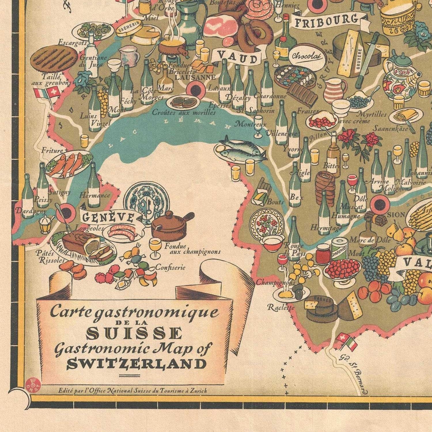 detail of the map from the bottom left corner