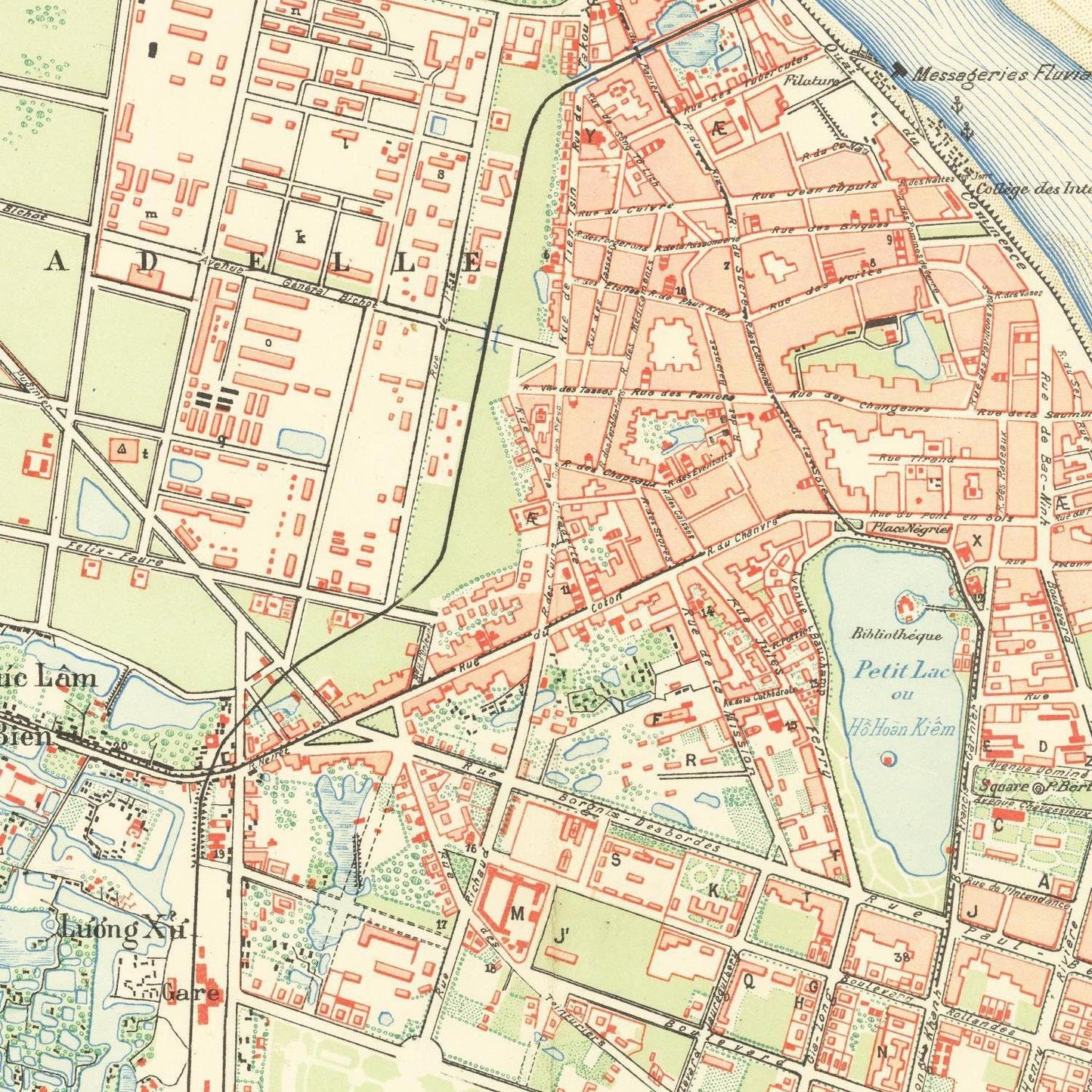 detail of the map from the centre 