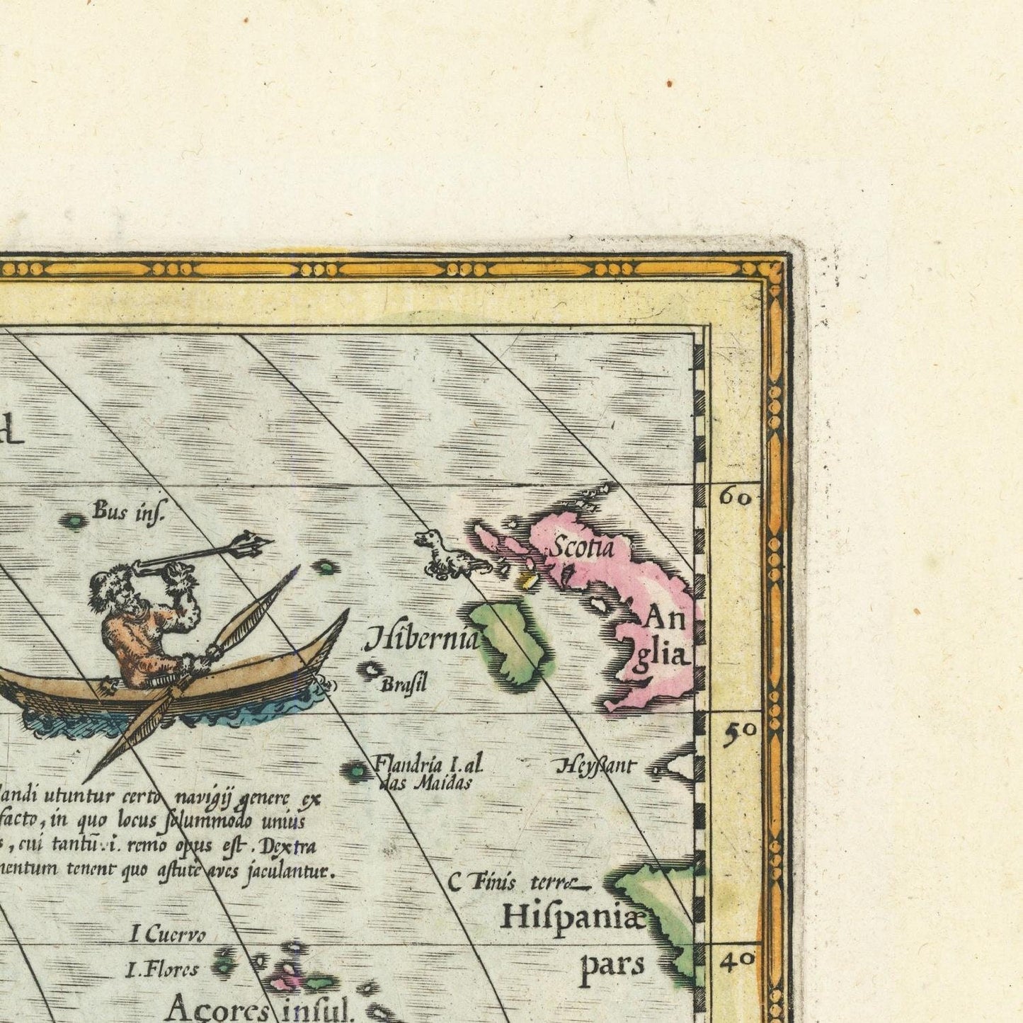 detail of the map from the bottom left corner