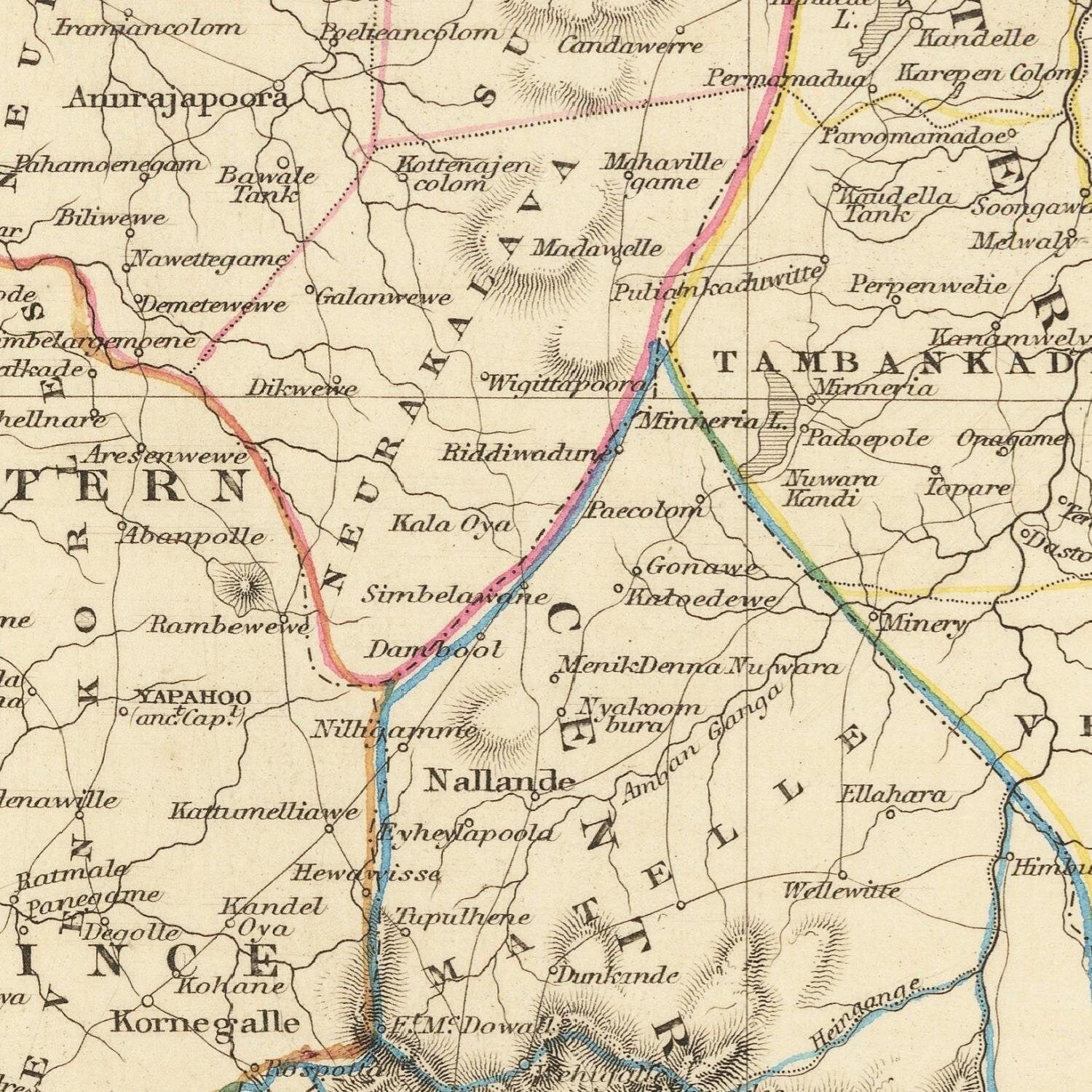 detail of the map from the centre 