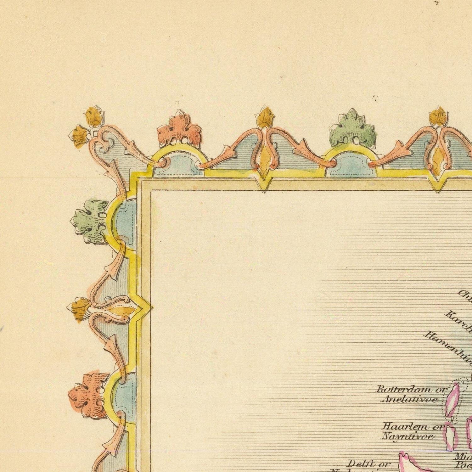 detail of the map from the top left corner