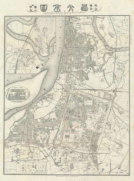 presentation of the map reproduction without a frame