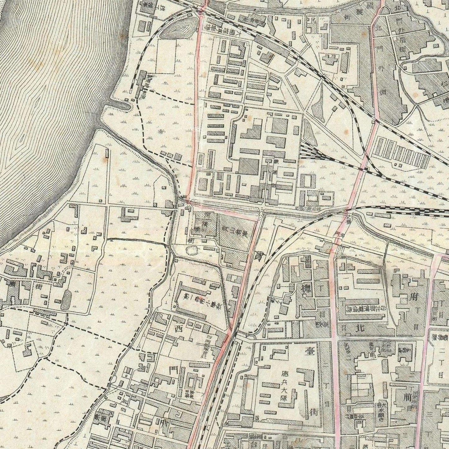 detail of the map from the centre 