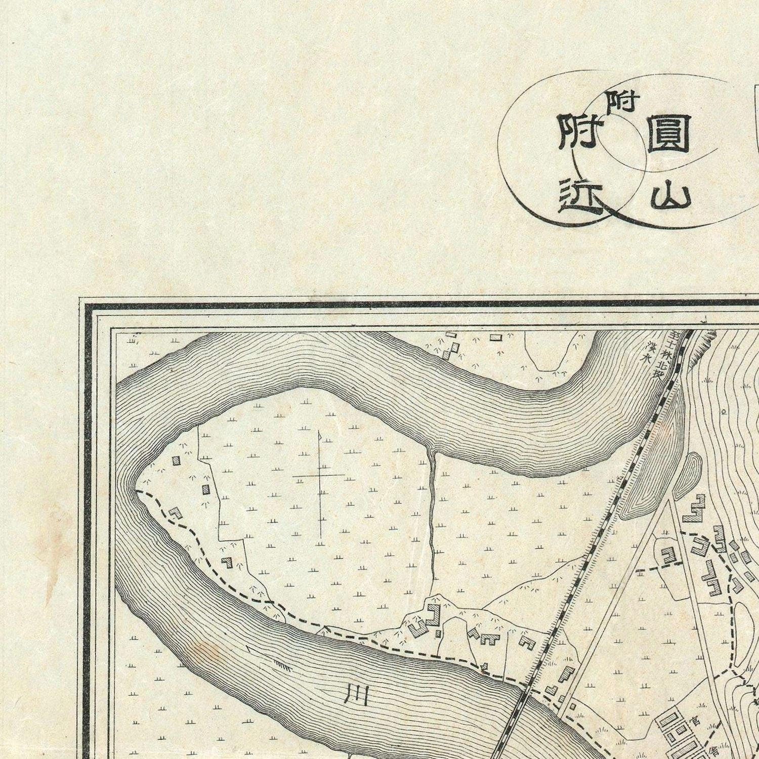 detail of the map from the top left corner