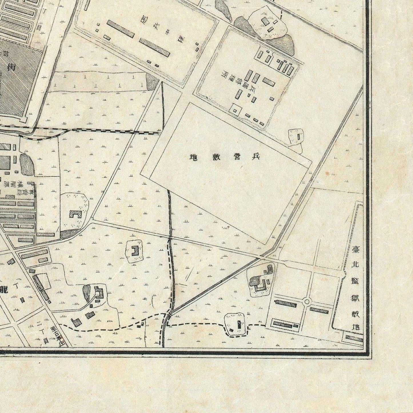 detail of the map from the bottom right corner