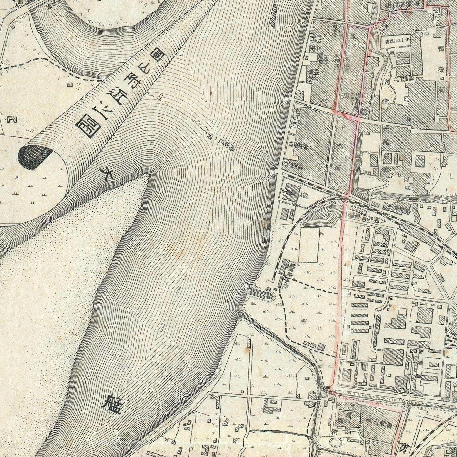 detail of the map from the centre left