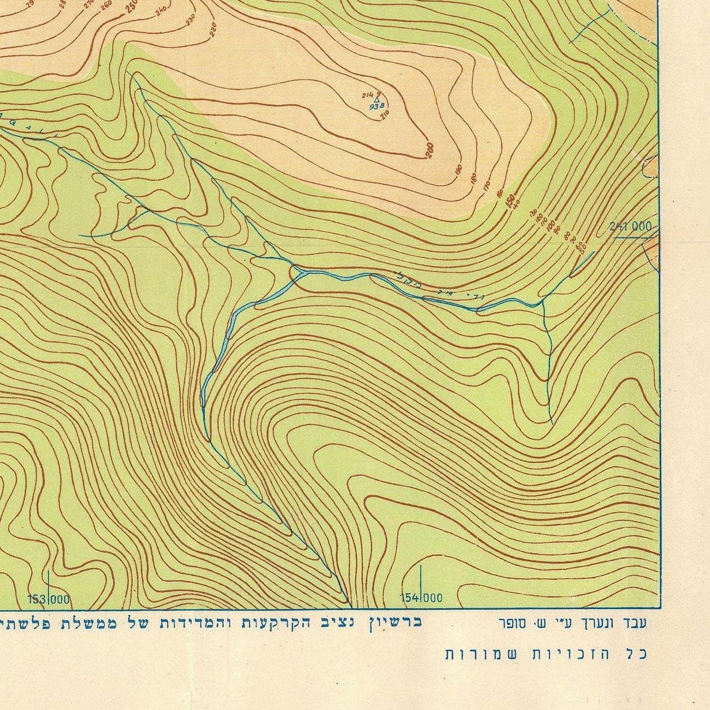 detail of the map from the bottom right corner