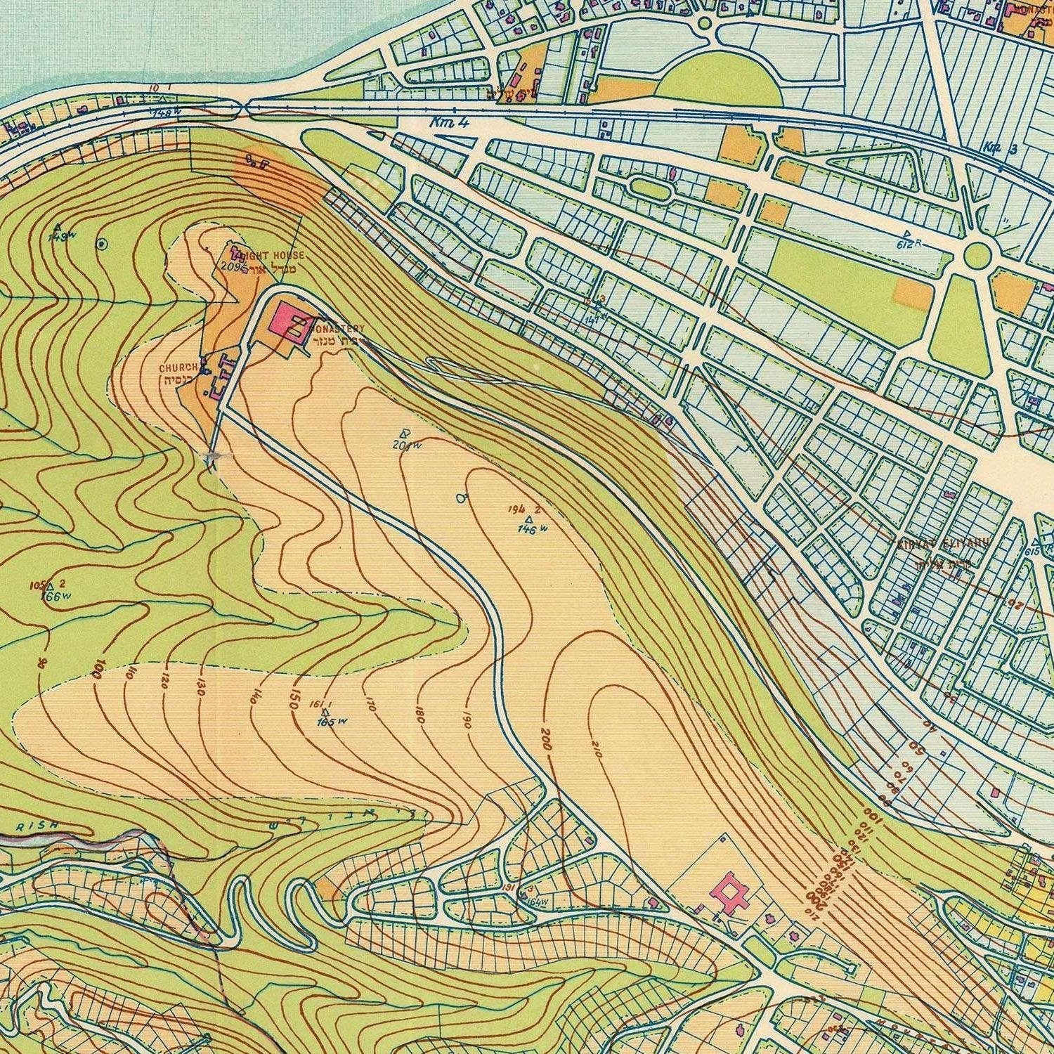 detail of the map from the centre left