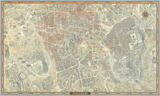 presentation of the map reproduction without a frame