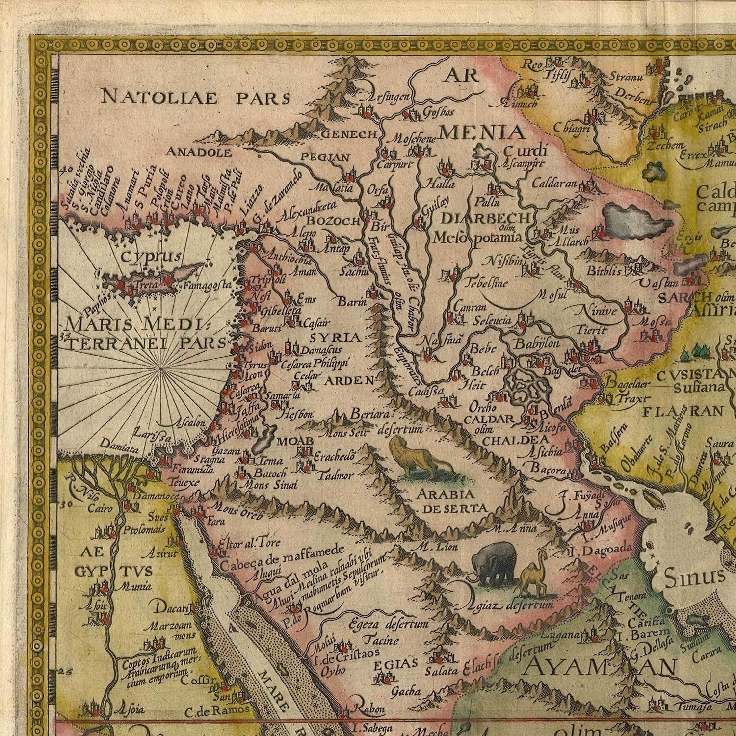 detail of the map from the top left corner