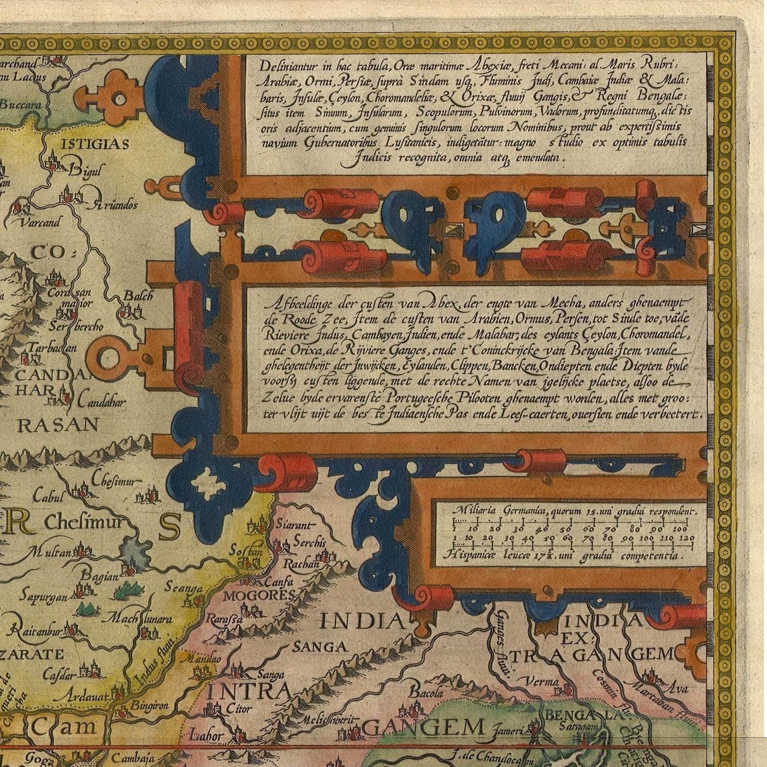 detail of the map from the top right corner