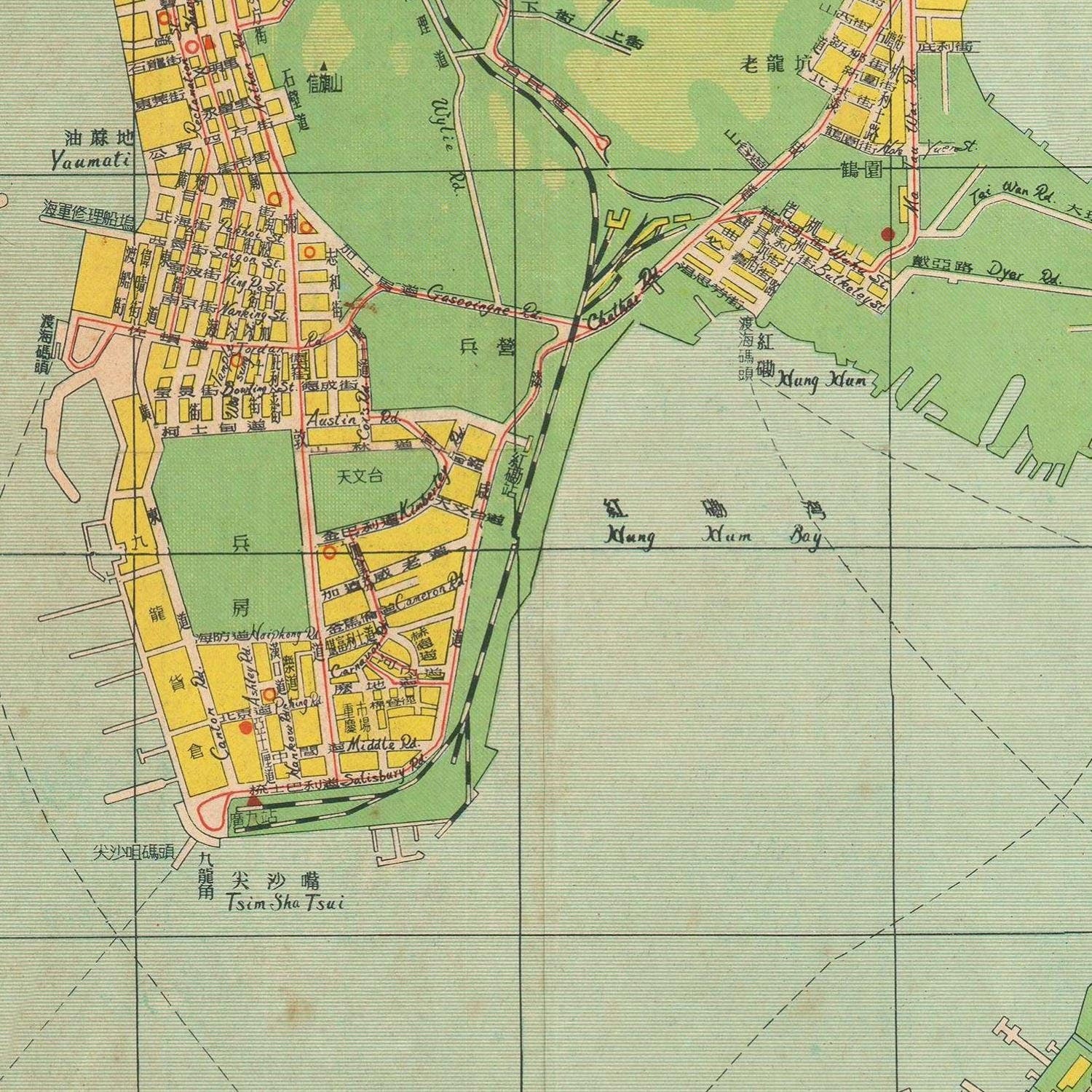 detail of the map from the centre left