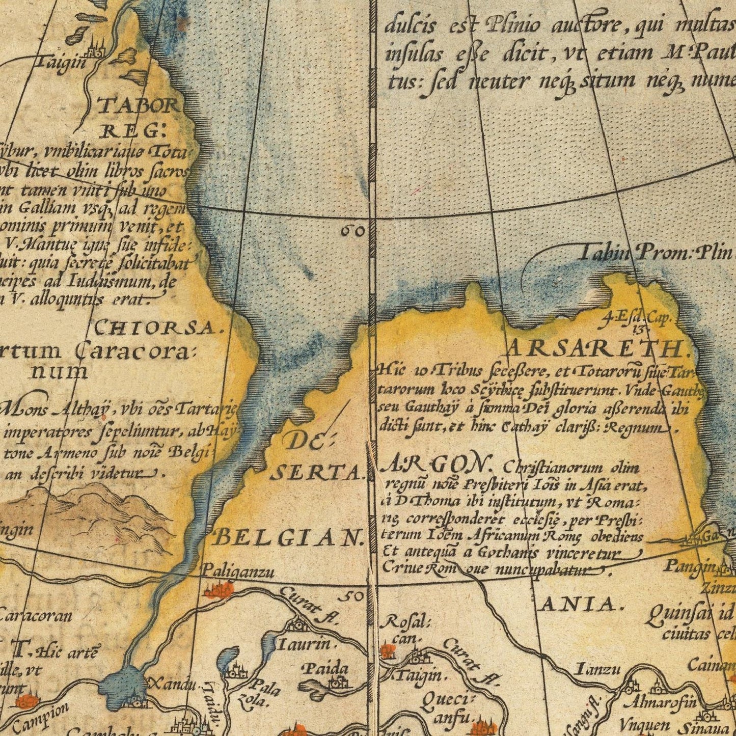 detail of the map from the centre 