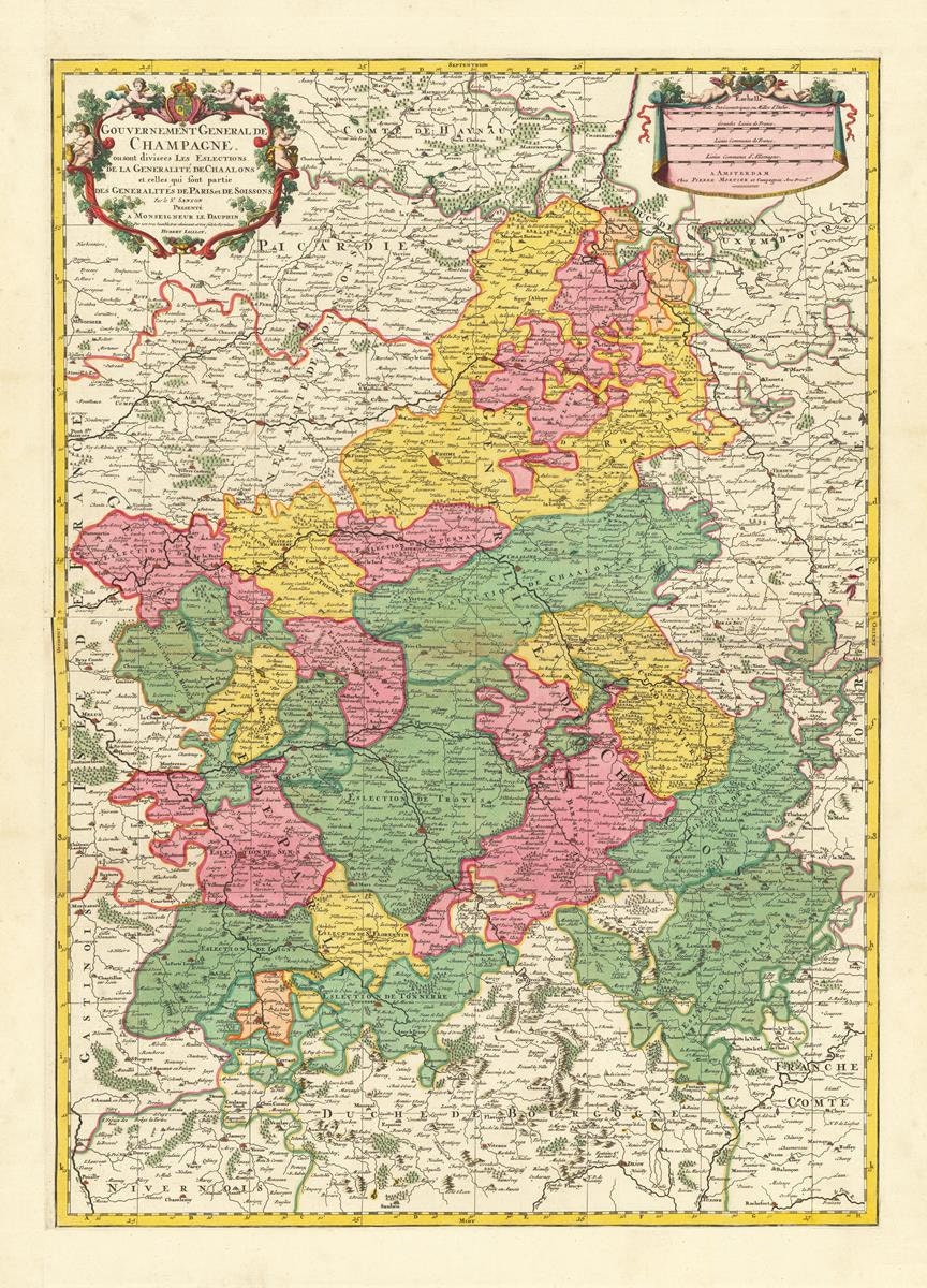 presentation of the map reproduction without a frame