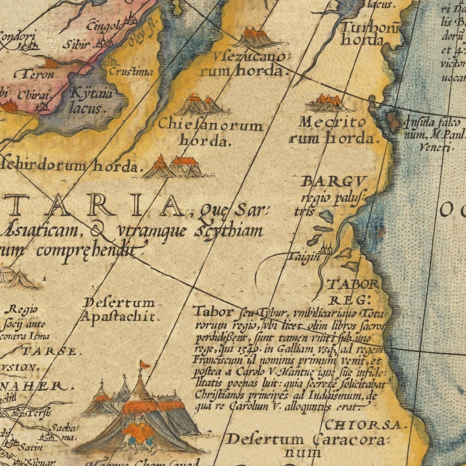 detail of the map from the centre left