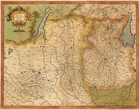 presentation of the map reproduction without a frame