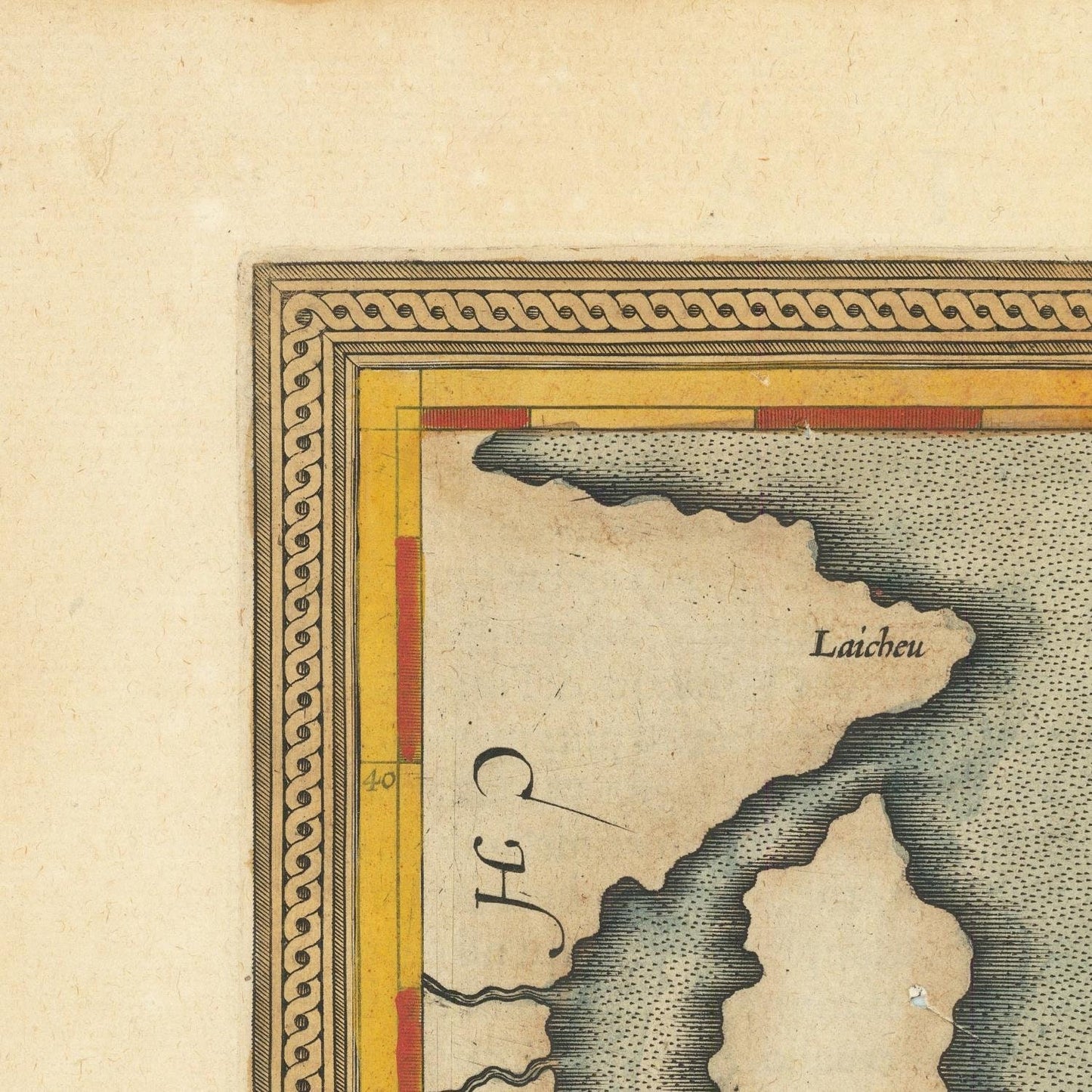 detail of the map from the top left corner