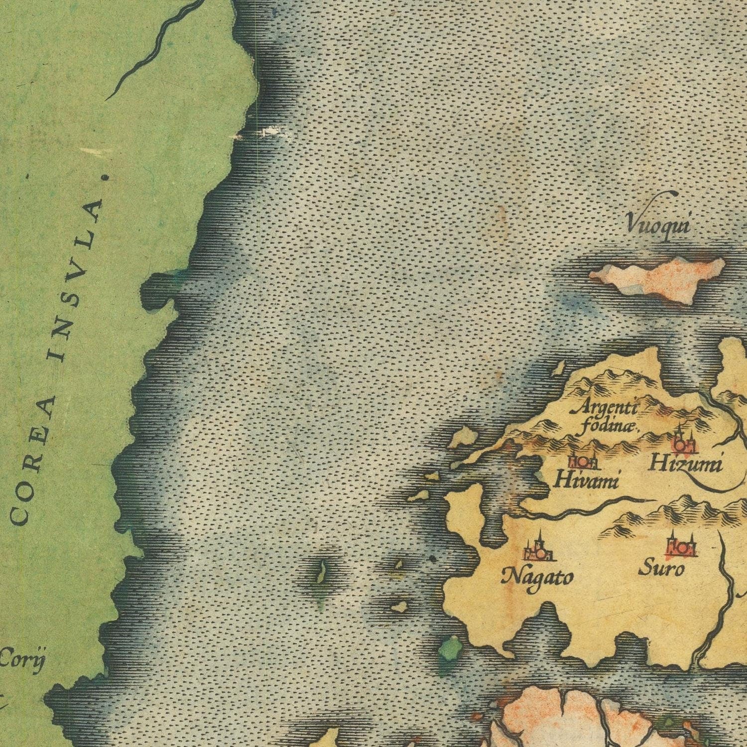 detail of the map from the centre left