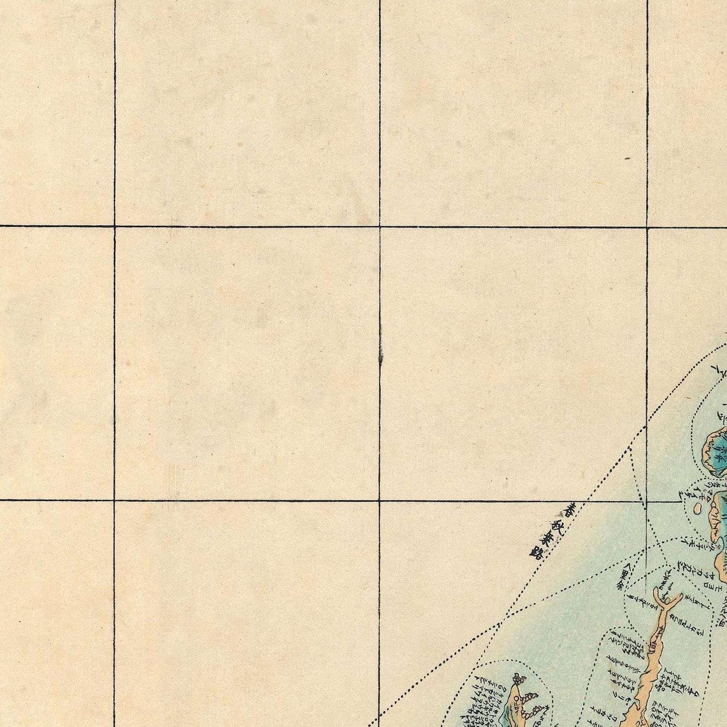 detail of the map from the centre 