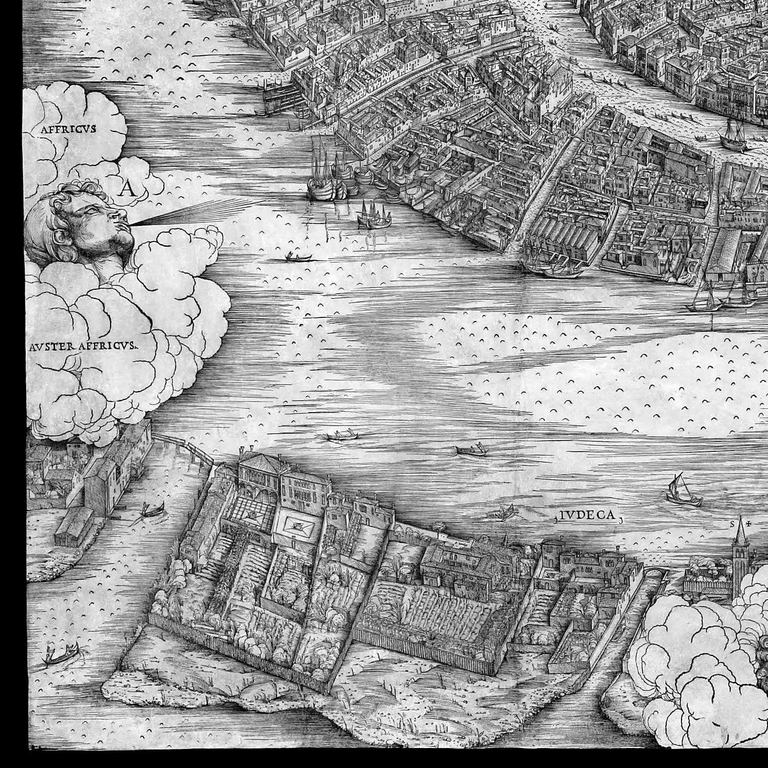 detail of the map from the bottom left corner