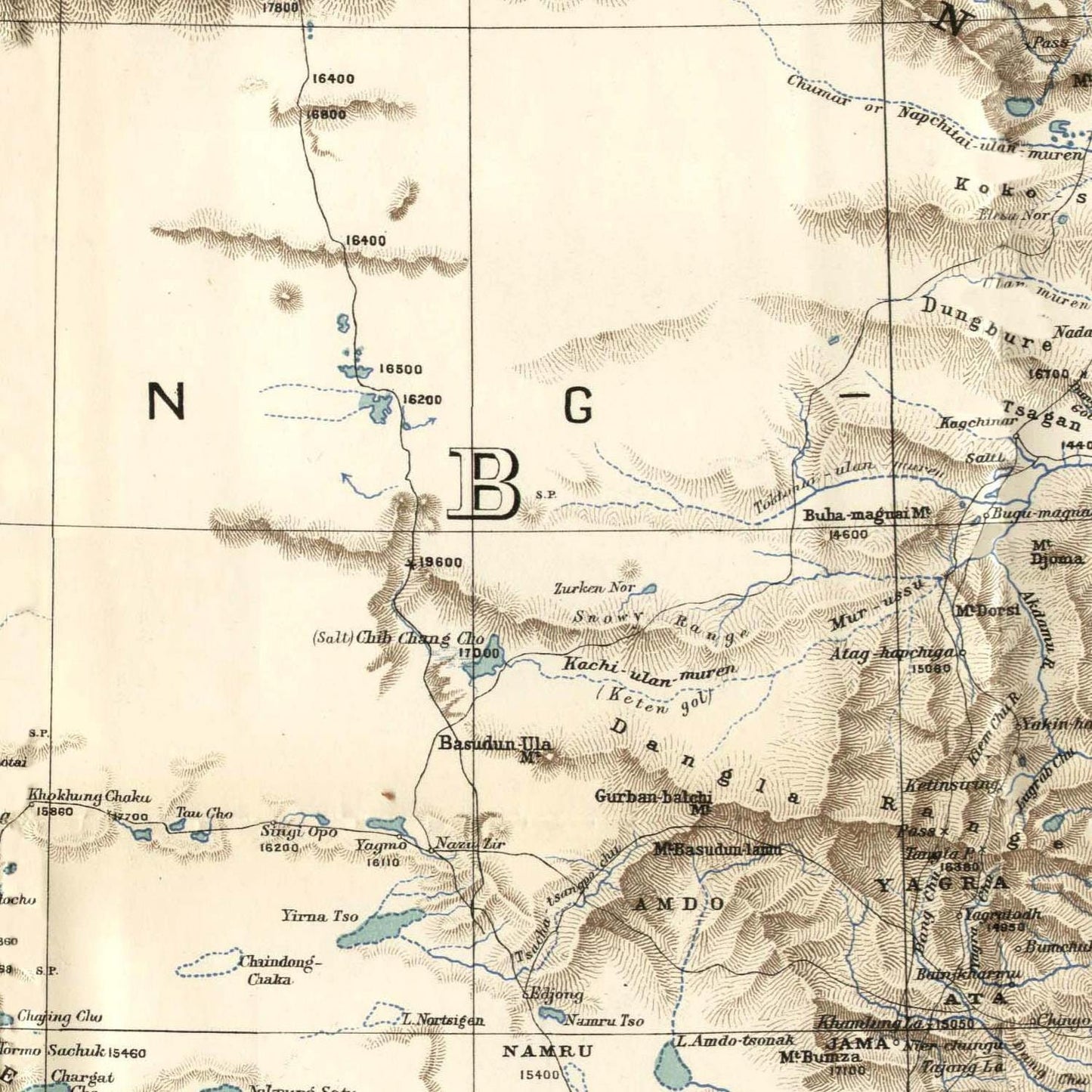 detail of the map from the centre 