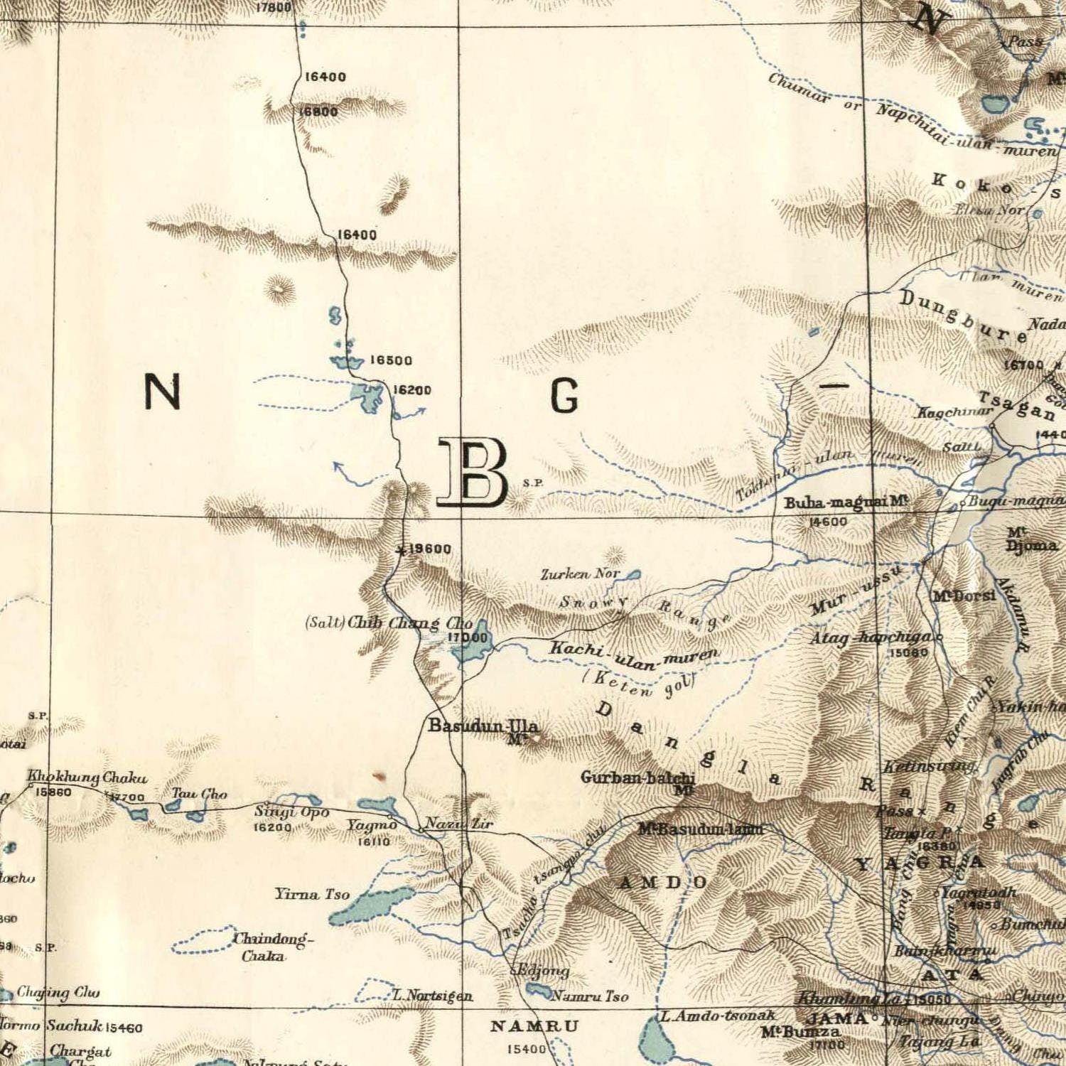 detail of the map from the centre 