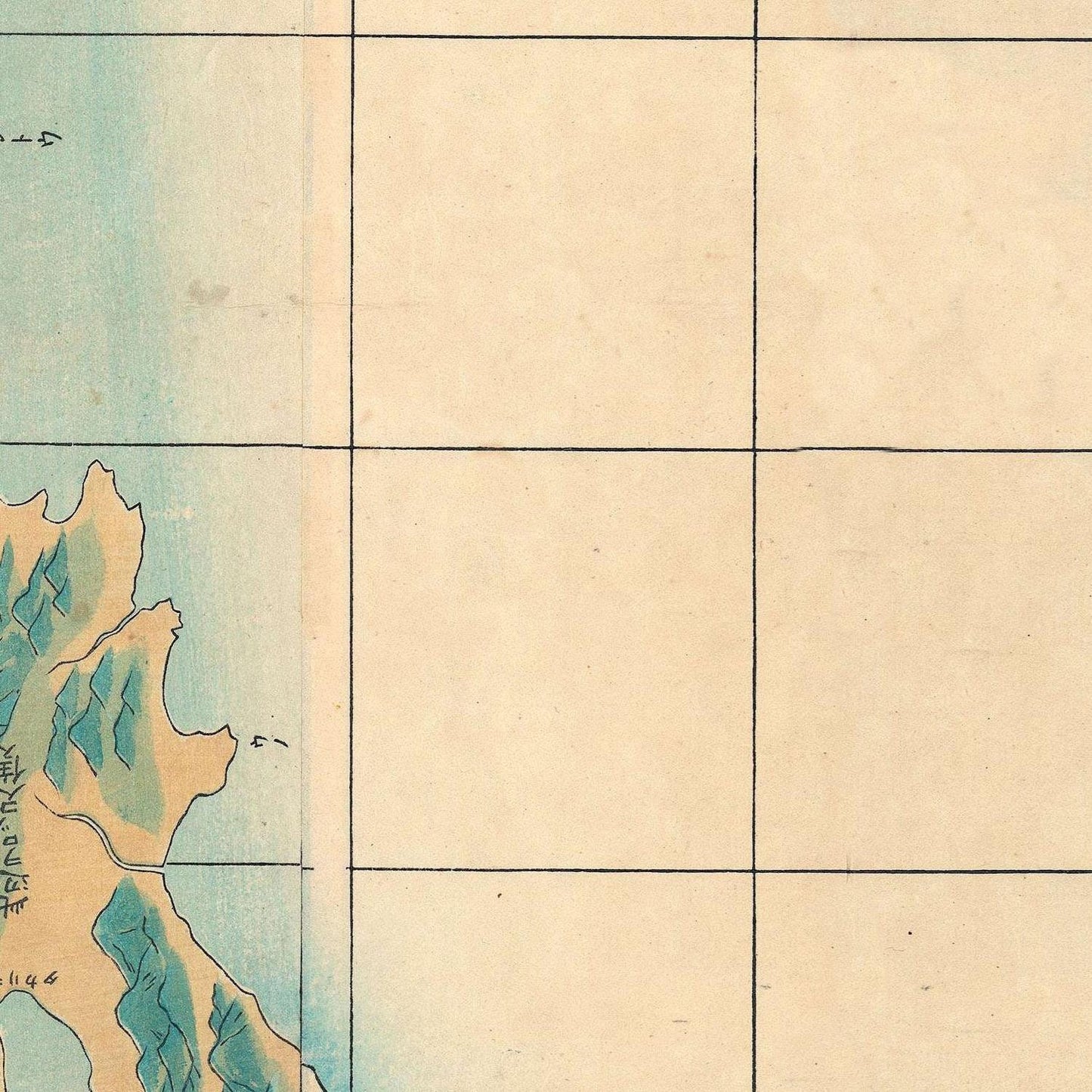 detail of the map from the centre left