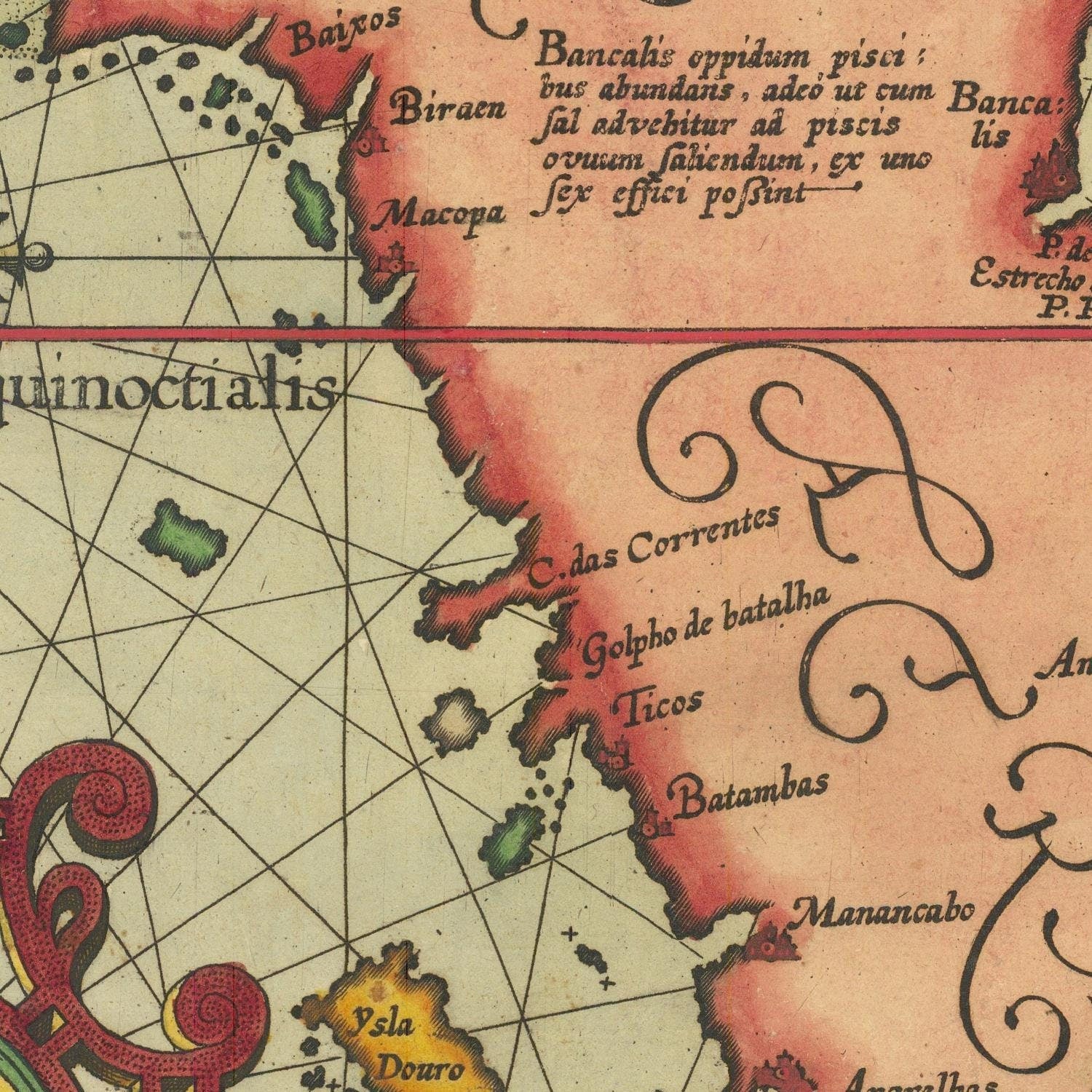 detail of the map from the centre left