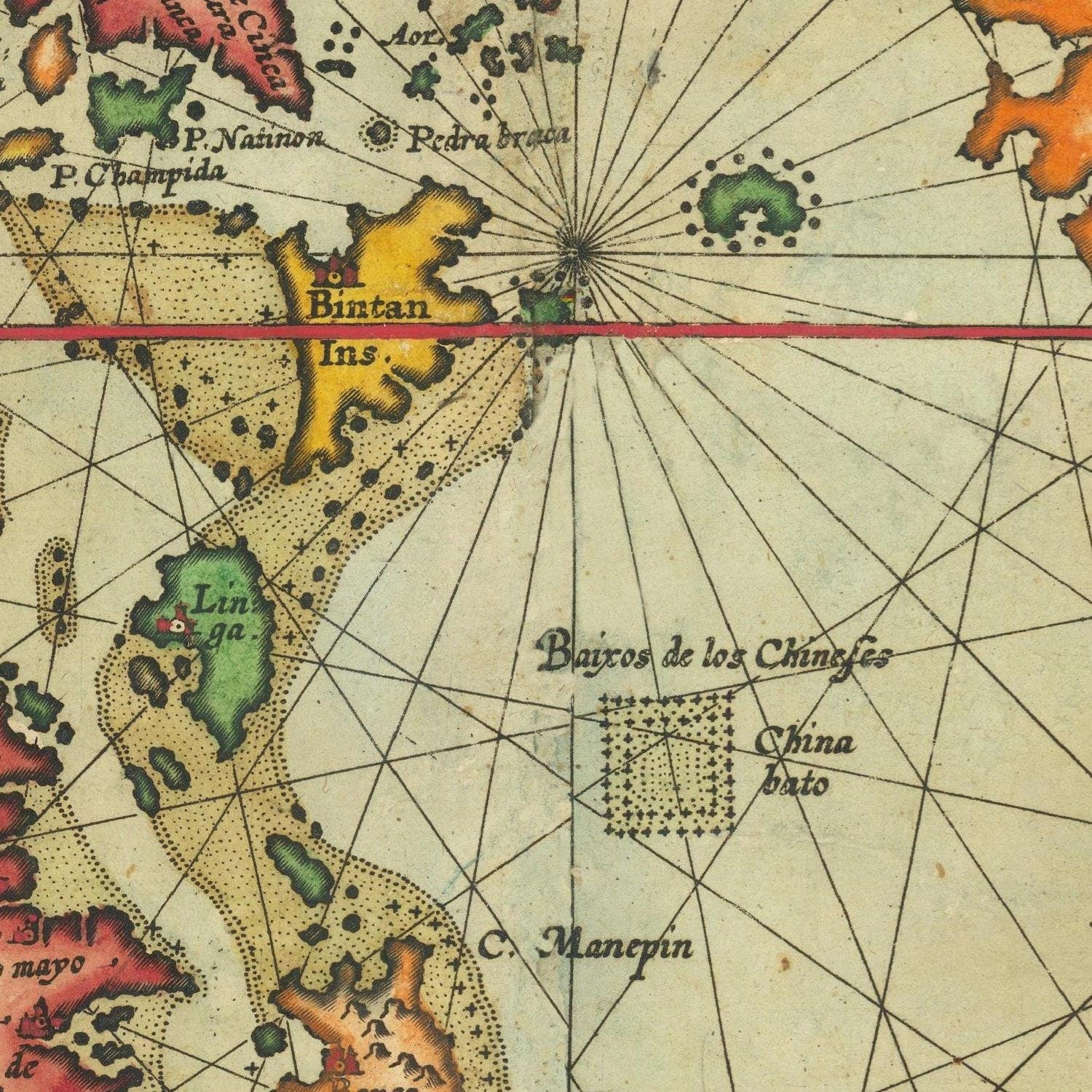 detail of the map from the centre 