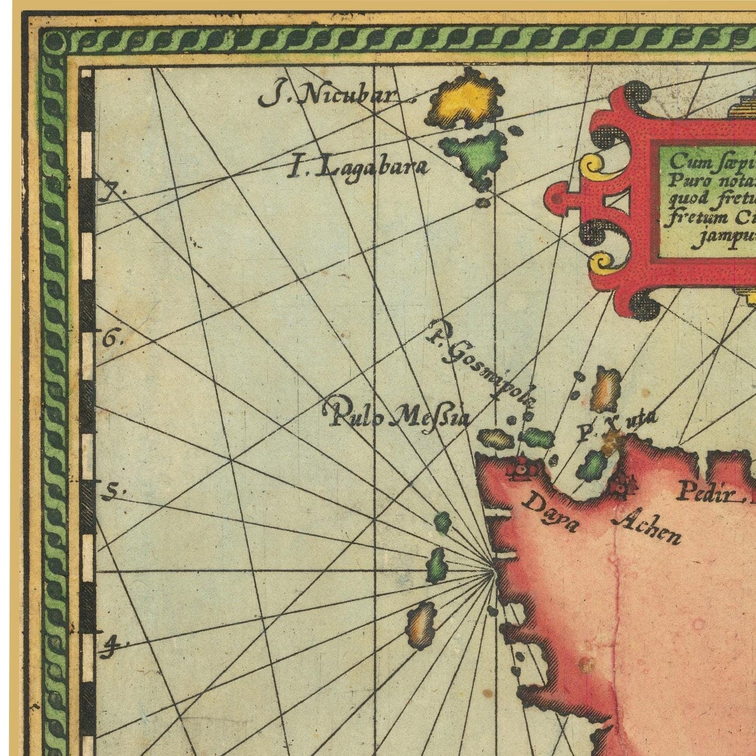 detail of the map from the top left corner