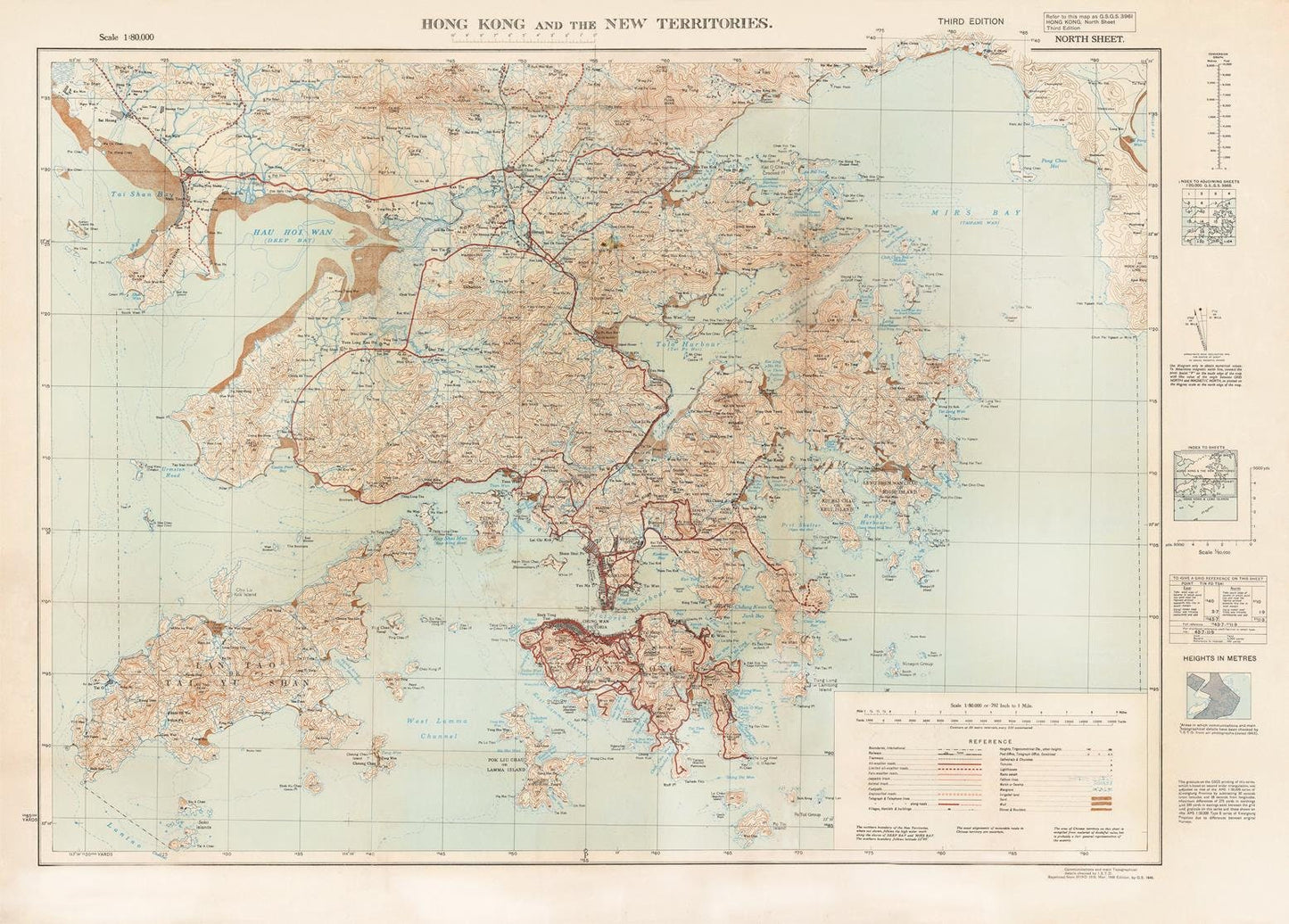 presentation of the map reproduction without a frame