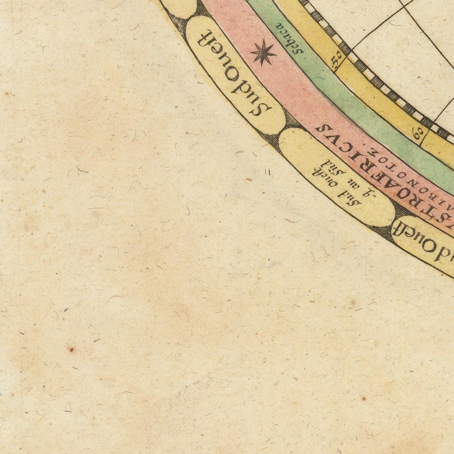 detail of the map from the bottom left corner